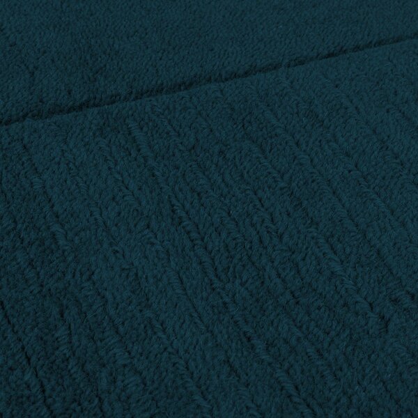Ciemnoniebieski wełniany dywan tkany ręcznie 160x230 cm Textured Wool Border – Flair Rugs