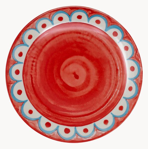 Komplet talerzy z porcelany Tangeri Red, 6 elem