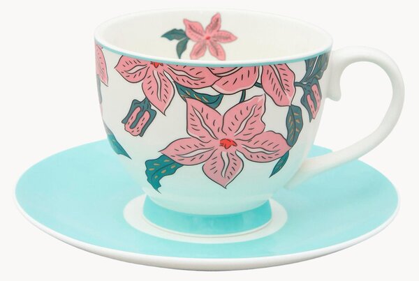 Filiżanka ze spodkiem z porcelany Alice Blue