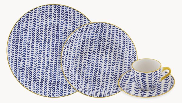 Komplet filiżanek ze spodkiem z porcelany Centara, 24 elem