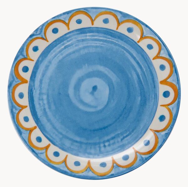 Komplet talerzy z porcelany Tangeri Blue, 6 elem