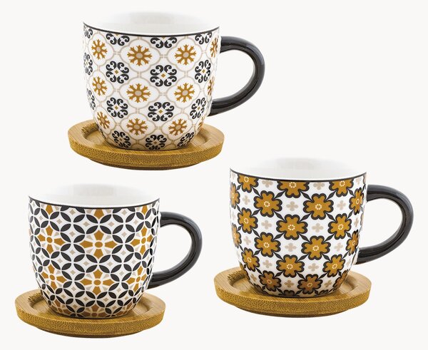 Komplet filiżanek do espresso ze spodkiem Beeswax, 6 elem