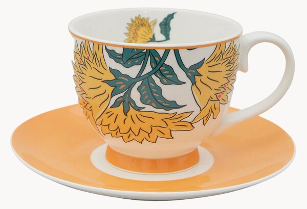 Filiżanka ze spodkiem z porcelany Alice Yellow