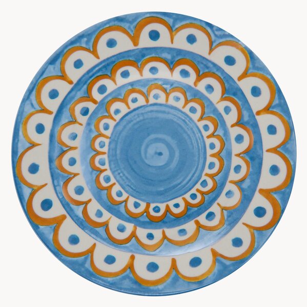 Komplet talerzy z porcelany Tangeri Blue, 6 elem