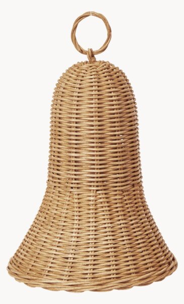 Komplet ręcznie wykonanych ozdób choinkowych z rattanu Braided Bells, 2 elem