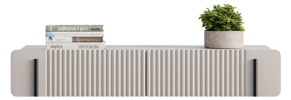 Toaletka Malmi 100 cm wisząca z szufladami - kaszmir / crema bianca / czarny