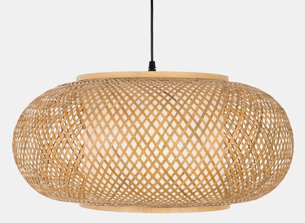 PLECIONA LAMPA WISZĄCA SUFITOWA BAMBUSOWA ŻYRANDOL W STYLU BOHO 50 CM