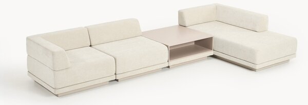 Narożna sofa modułowa ze stolikiem kawowym Colin (4-osobowa)