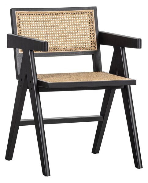 Czarne krzesło z litego drewna sosnowego Gunn – WOOOD