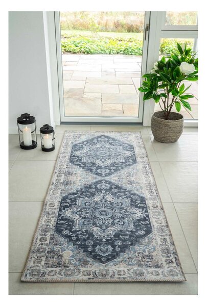 Niebieski chodnik 200x80 cm Havana – House Nordic