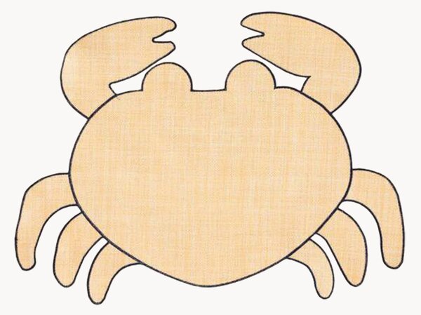 Podkładka z rafii z haftem Crab