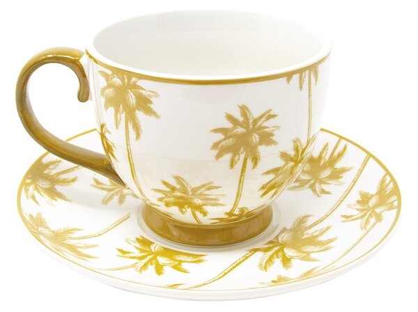 Filiżanka ze spodkiem z porcelany Aruba, 2 szt