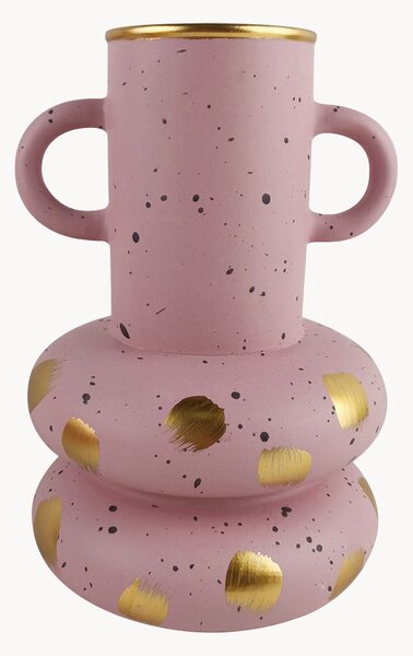Wazon z ceramiki Pink & Cozy, W 29 cm
