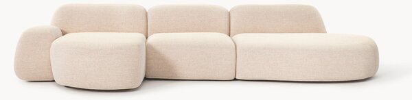 Narożna sofa modułowa Bouclé z szezlongiem Wolke (4-osobowa)