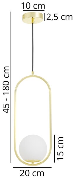 NOWOCZESNA LAMPA WISZĄCA KLASYCZNE ZŁOTO VERO 1B