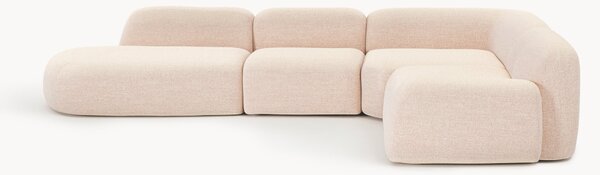 Narożna sofa modułowa XL Bouclé z szezlongiem Wolke