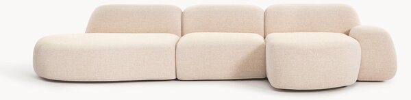 Narożna sofa modułowa Bouclé z szezlongiem Wolke (4-osobowa)
