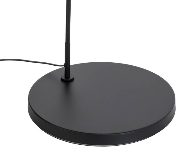 Lampa łukowa - lampa stojąca Esti Lindby, czarny, salon / jadalnia, tkanina / materiał / jedwab, nowoczesny