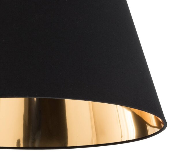 Lampa łukowa - lampa stojąca Esti Lindby, czarny, salon / jadalnia, tkanina / materiał / jedwab, nowoczesny