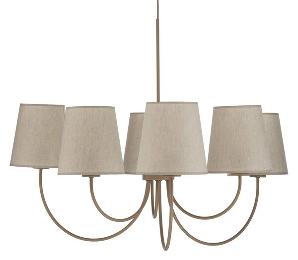 Żyrandol Candi TK Lighting, możliwość ściemniania, kremowy / amber, salon / jadalnia, tkanina / materiał / jedwab, nowoczesny