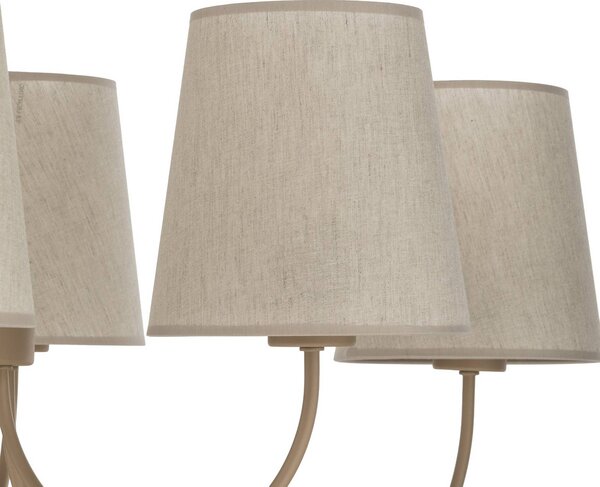 Żyrandol Candi TK Lighting, możliwość ściemniania, kremowy / amber, salon / jadalnia, tkanina / materiał / jedwab, nowoczesny