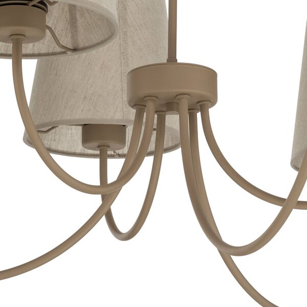 Żyrandol Candi TK Lighting, możliwość ściemniania, kremowy / amber, salon / jadalnia, tkanina / materiał / jedwab, nowoczesny