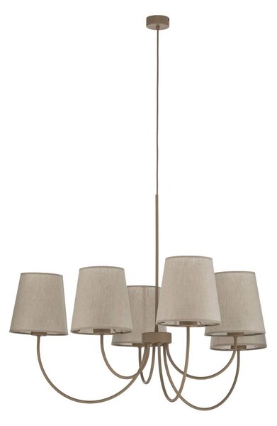 Żyrandol Candi TK Lighting, możliwość ściemniania, kremowy / amber, salon / jadalnia, tkanina / materiał / jedwab, nowoczesny