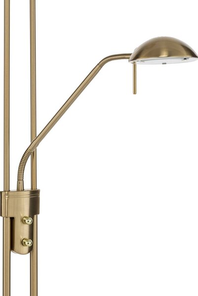 Lampa stojąca LED Yveta Lindby, możliwość ściemniania, mosiężny / złoty, salon / jadalnia, metal, nowoczesny