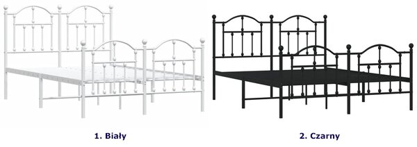 Czarne metalowe łóżko w stylu loftowym 120x200cm N6-Z65