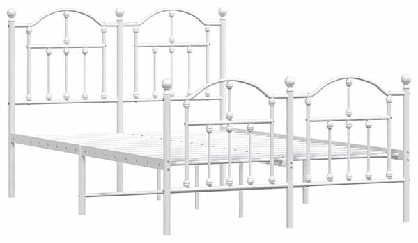 Białe metalowe łóżko industrialne 120x200 cm - Wroxo
