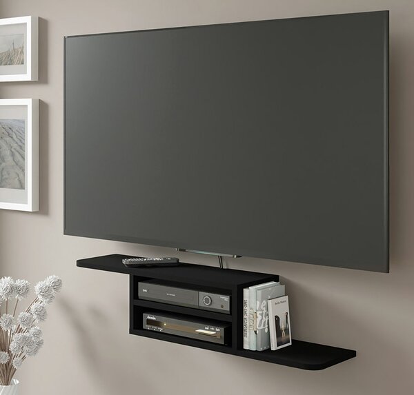 Czarna Wisząca Półka Pod Tv P6-H51