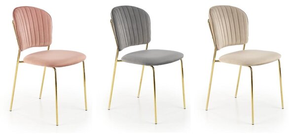 Beżowe krzesło w stylu glamour | Umeblowana.com