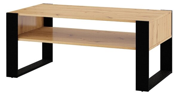 Stolik kawowy loft ława artisan z czarnym | Umeblowana.com