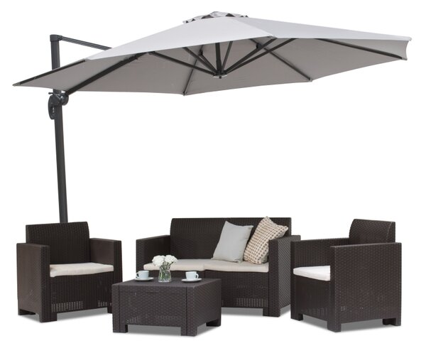 Parasol ogrodowy szary Piza 3,5m Garden Point