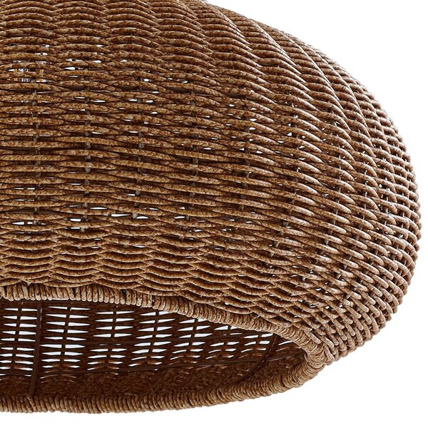 Lampa stojąca zewnętrzna Lucande Taniola, beżowa, rattanowa, 195 cm, IP44 Taniola, jasne drewno, drewno, dworkowy / rustykalny