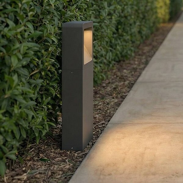 Lampa ogrodowa stojąca LEYA Lucande, czarny, aluminium, nowoczesny