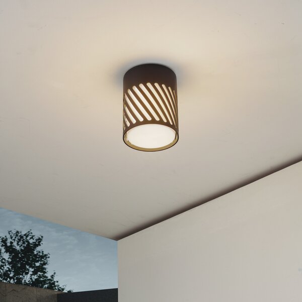 Zewnętrzna Lampa Lindby, Lurinda, ściemnialny, czarny, balkon, aluminium, nowoczesny