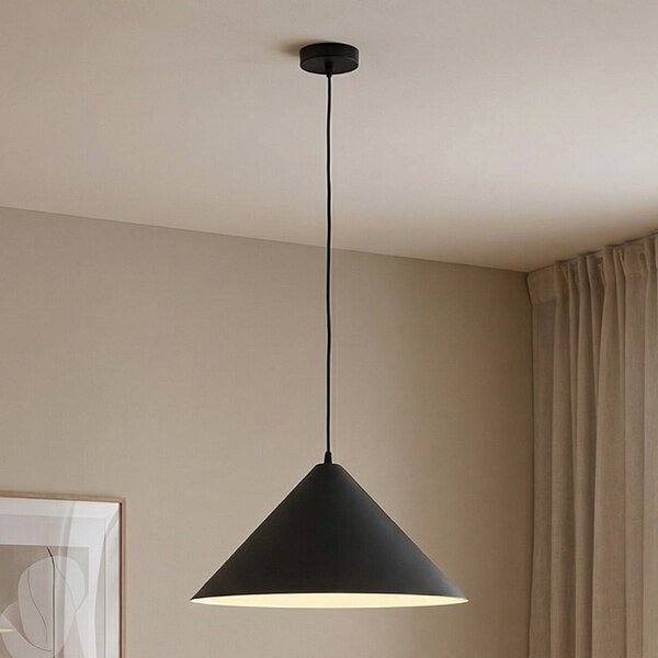 Lampa wisząca Clarine Lindby, możliwość ściemniania, czarny, salon / jadalnia, metal, nowoczesny
