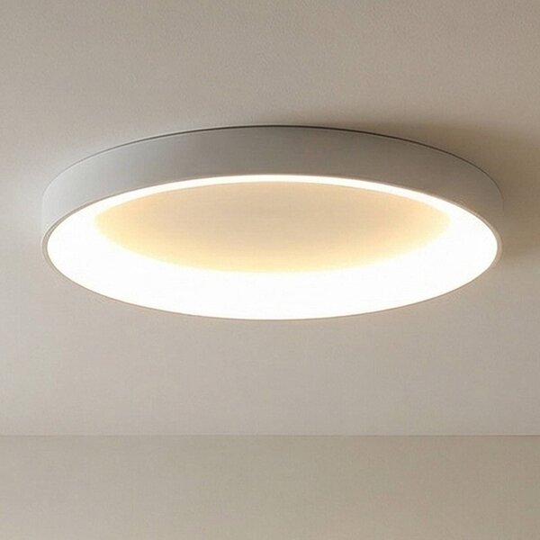Mantra Iluminación Lampa sufitowa LED Niseko II, możliwość ściemniania, biały / opal, salon / jadalnia, aluminium, nowoczesny
