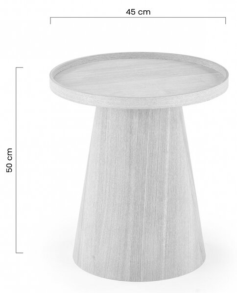 Stolik kawowy okrągły Tiliana 45 cm - naturalny
