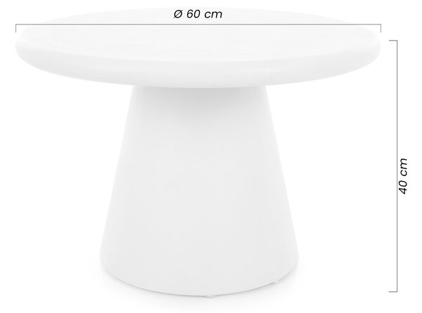 Stolik kawowy okrągły Clav 60 cm - beżowy