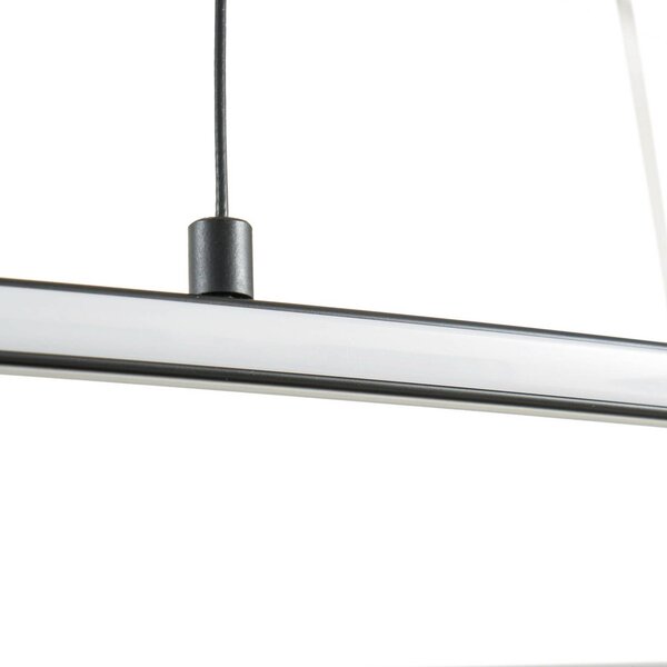 Lampa wisząca Gavril Lucande, możliwość ściemniania, czarny, salon / jadalnia, metal, nowoczesny