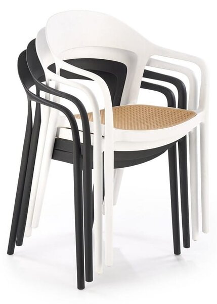 Krzesło z okrągłym oparciem w stylu boho | Umeblowana.com