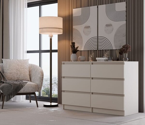Komoda z szufladami 120 cm kaszmir | Umeblowana.com