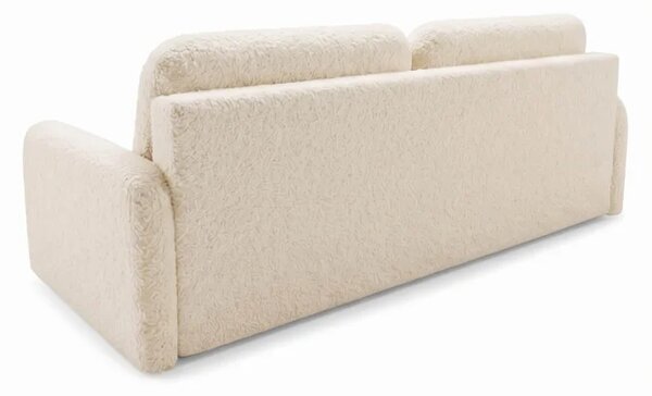 Sofa DUO Rozkładana Dwuosobowa Beżowa Boucle Nowoczesna