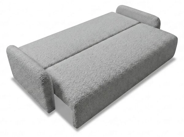 Sofa DUO Rozkładana Dwuosobowa Ciemnoszara Boucle Nowoczesna