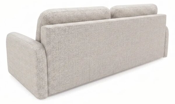 Sofa DUO Rozkładana Dwuosobowa Beżowa Szenil Nowoczesna