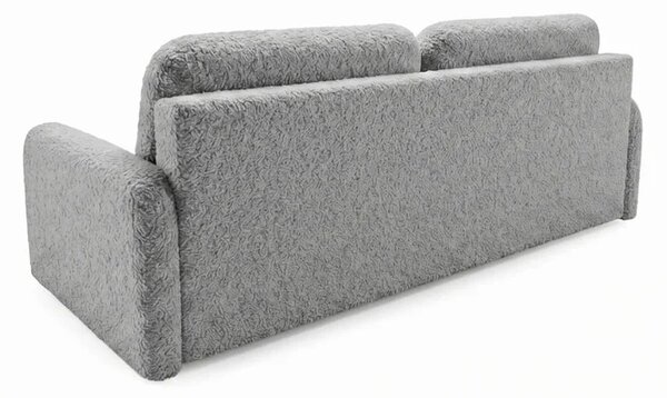 Sofa DUO Rozkładana Dwuosobowa Ciemnoszara Boucle Nowoczesna