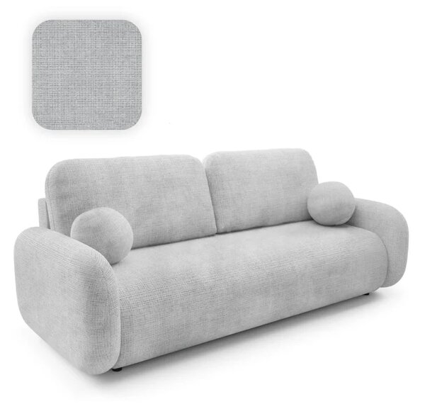 Sofa VIDI Rozkładana Dwuosobowa Szara Szenil Nowoczesna