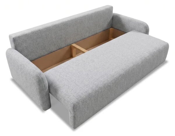 Sofa DUO Rozkładana Dwuosobowa Szara Szenil Nowoczesna